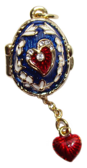 Pendentif Maçonnique L'Equerre et le Compas/ Oeuf Faberge style