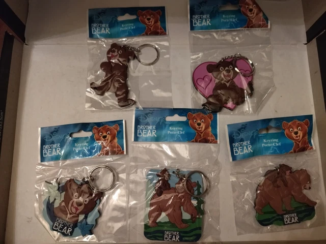 Set 5 Portachiavi Koda Fratello Orso 2D in gomma Disney Lotto G