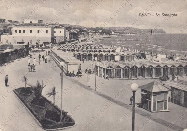 Fano spiaggia animata Pesaro Cartolina