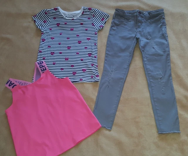 NEXT Primark Lovely Girls  Skinny Jeans & Tops Bundle Age 6 6-7 Years Great Cond