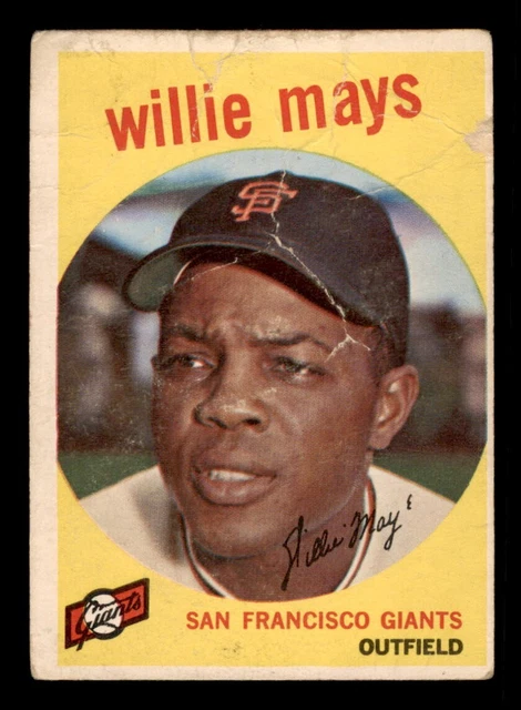 1959 TOPPS BASEBALL #50 Willie Mays PR *d5 EUR 95,39 - PicClick FR