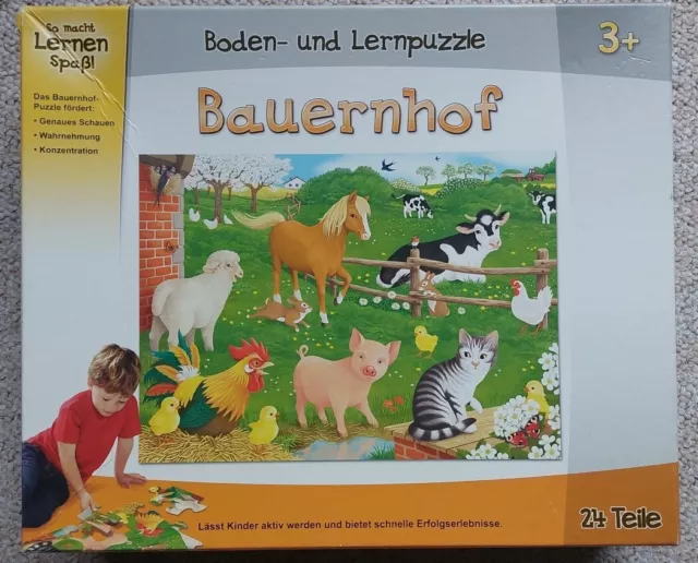 Boden Lernpuzzle 24 Teile Bauernhof