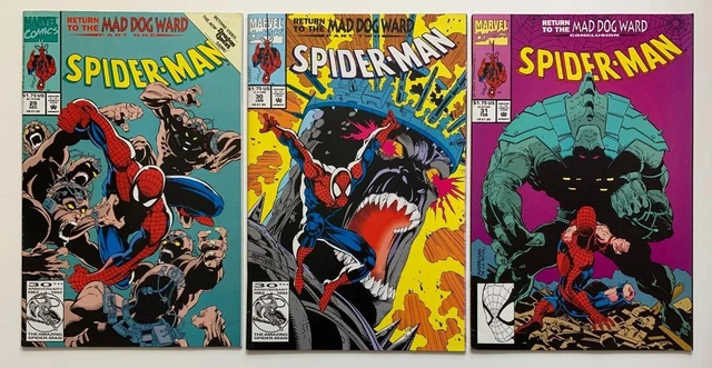 SPIDER-MAN #29, 30 & 31 Return of The Mad Dog Ward All 3 (Marvel 1992