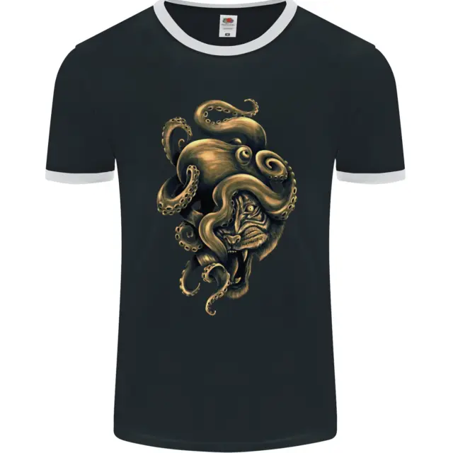 T-shirt da uomo Octiger Octopus Kraken Cthulhu Tiger foto