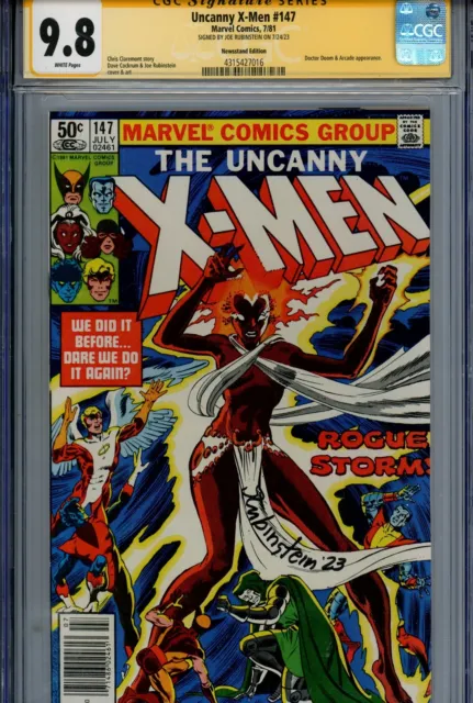 The Uncanny X-Men Vol 1 #147 Newsstand Marvel CGC 9.8 NM/M Signed Joe Rubinstein