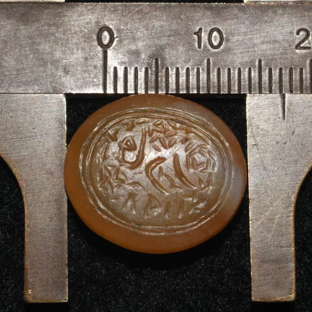 Genuine Ancient Medieval Golden Age Islamic Carnelian Intaglio Seal 6th Century