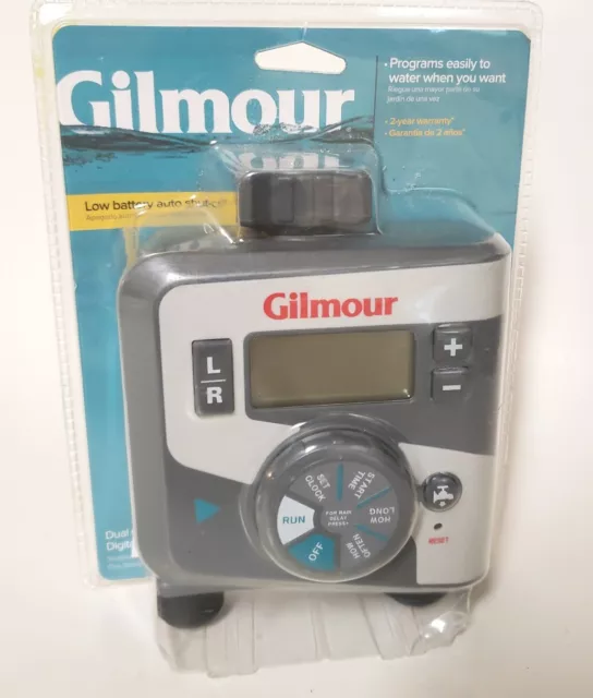 Gilmour 804014-1001 Programmable Digital Water Timer 2 Zone