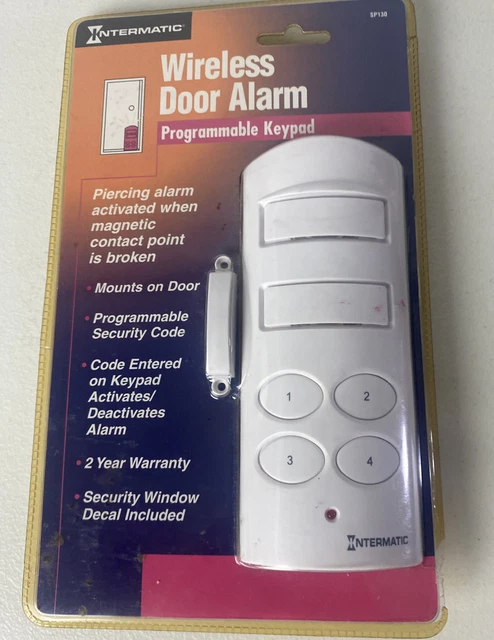 INTERMATIC WIRELESS DOOR Alarm Programmable Keypad SP130 Ultra Loud New