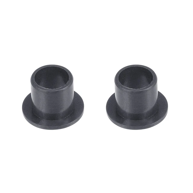 Flangiato Manica Cuscinetti 8mm Alesaggio 10mm DE 10mm Lunghezza Nero 2pz