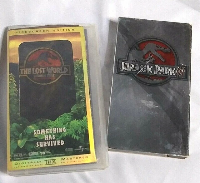 2 CASSETTES VHS Jurassic Park The Lost World contient 3D Dino Motion