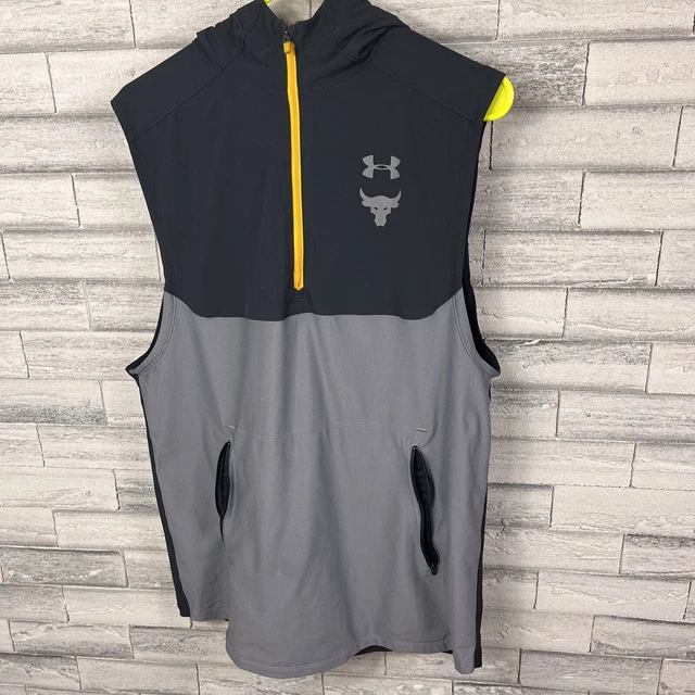 Under Armour Project Rock Sleeveless Threadborne Hoodie • Men’s Large