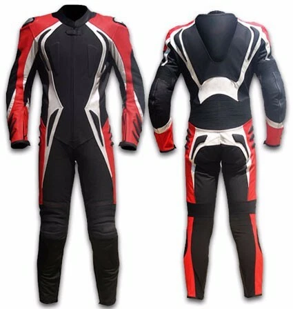 Mens A Grade Leather Motorcycle 1PC Suit Motorbike Rider Racing Armour Sports AB