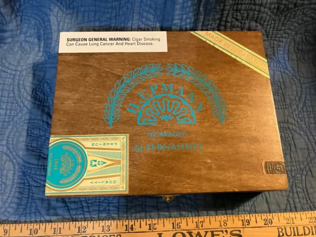 H. Upmann by AJ Fernandez Empty Wood Cigar Box w/screwed Hinges