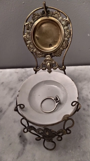 Porte Montre à Gousset En Laiton Ciselé - Vintage Vers 1885-1910 - Occasion