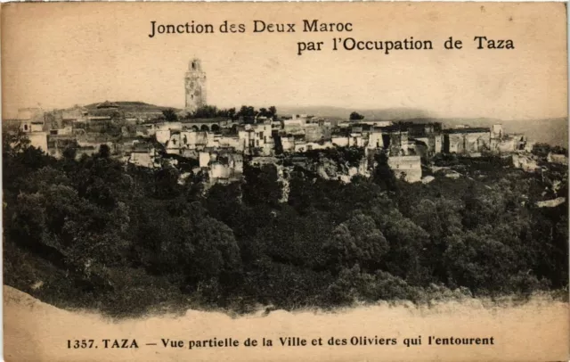 CPA AK MAROC TAZA - la Ville et des Oliviers qui l'entourent (281095)