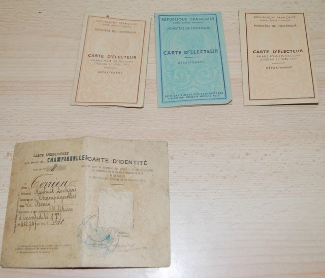 ANCIENNE CARTE D identite d epoque.beuchot rene.epinal 1940.ne en 1900 a bains.v EUR 2,00