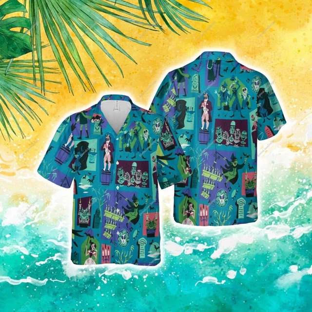 Haunted Mansion Halloween Summer Beach Trip Family Hawaiian Shirt S/5XL