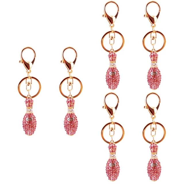 6 Pcs Porte-clés Strass Accessoires De Base-ball Pendentif De Sac