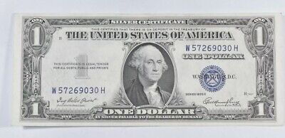 1935-E Silver Certificate Blue Seal $1 Note Crisp AU
