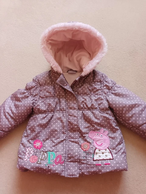 Giacca con cerniera foderata in pile Peppa Pig età 2-3.usata.