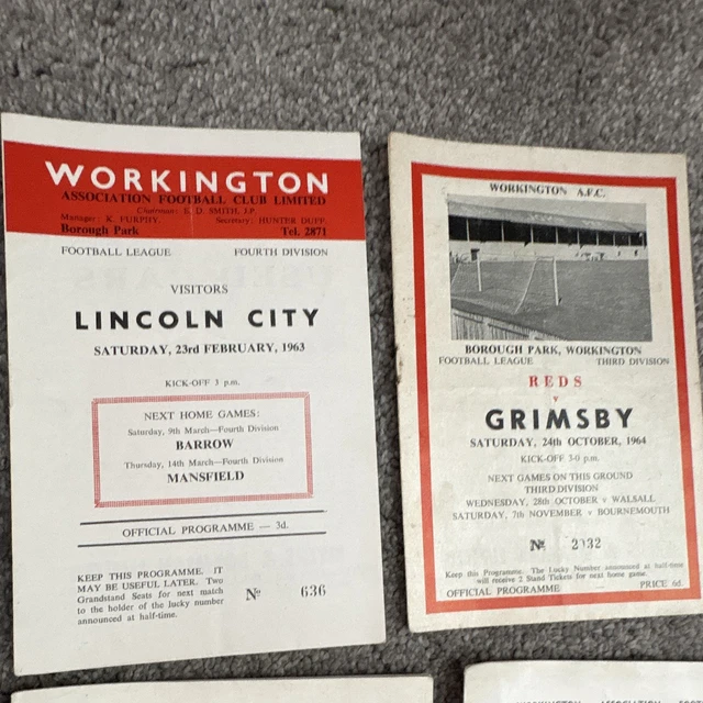 Picclick.com WORKINGTON FOOTBALL PROGRAMMES 60’s - 80’s £1.44 - PicClick UK