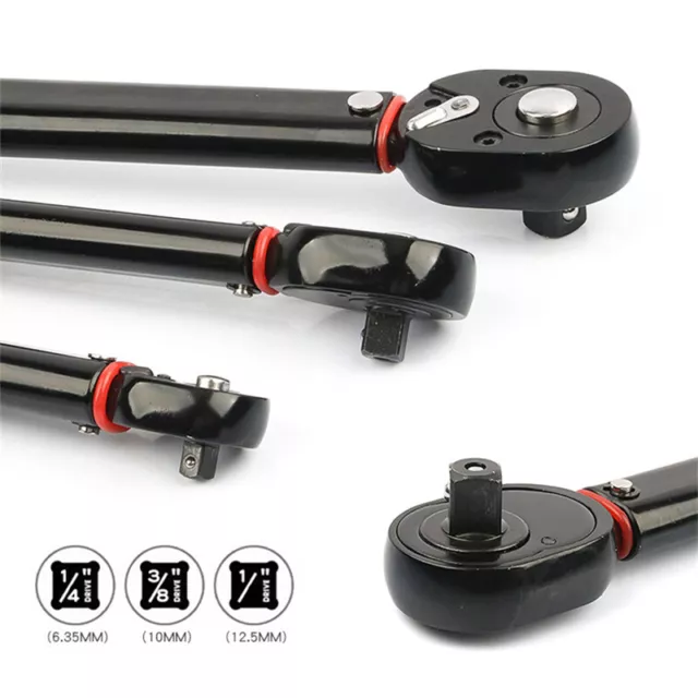 1/4 3/8 1/2 Torque Wrench Drive Tool 5-210 Nm Adjustable Auto Repair Hand Tools
