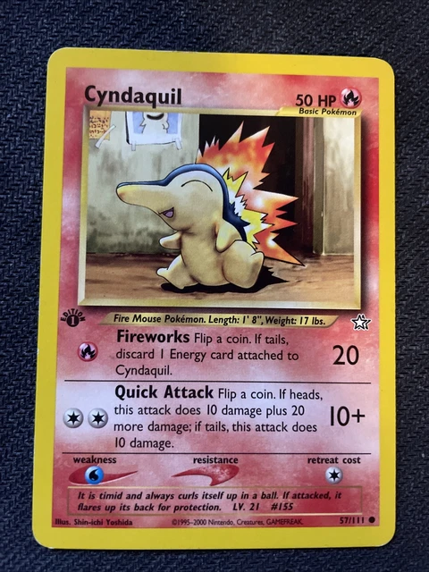 Cyndaquil / Common Hericendre - Pokemon 57/111 Neo Genesis Excellent English
