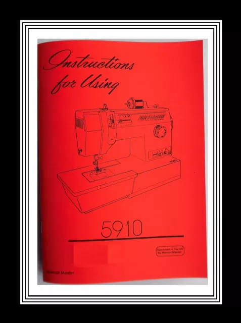 SINGER Model 5910 ZigZag Sewing Machine Instruction Manual Booklet