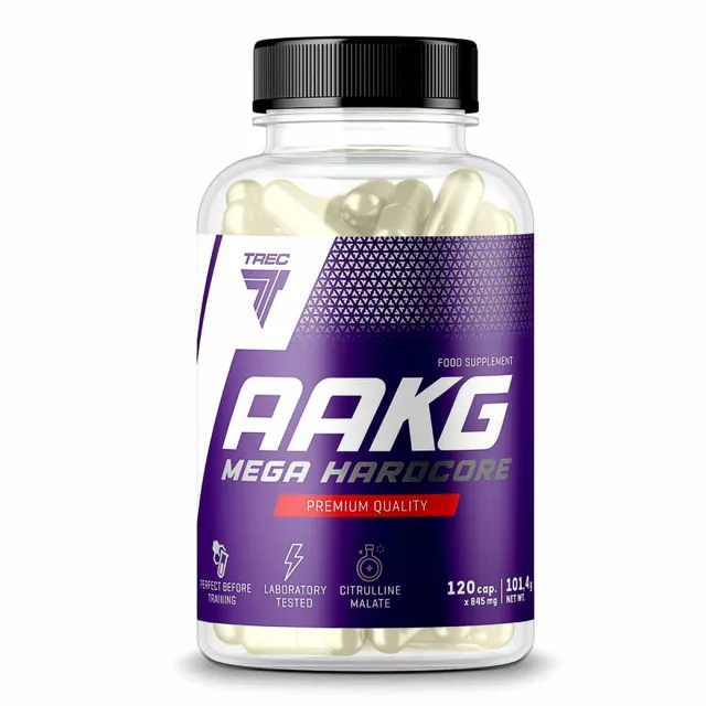 Trec Nutrition AAKG MEGA HARDCORE Arginina citrullina malato Crescita muscolare