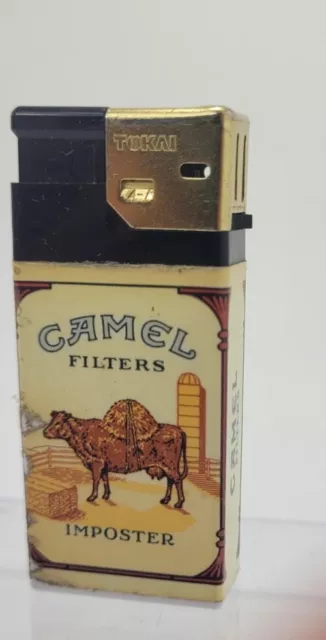 Lot Of 3 Camel Cigarette Lighters Imposter/Genuine Camel Advertising 3