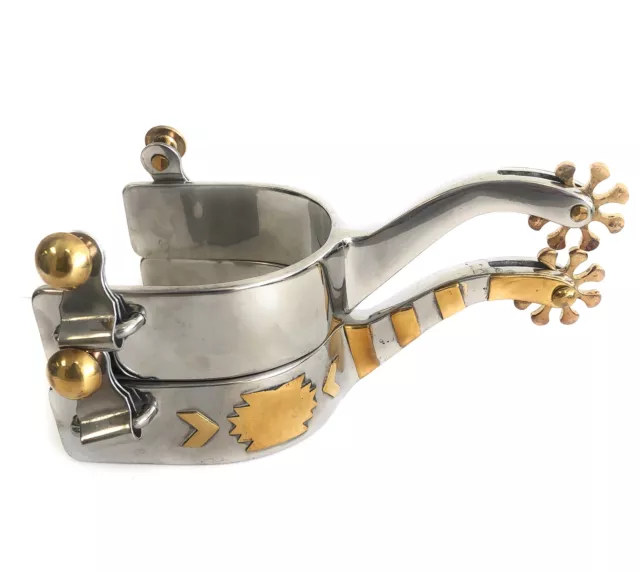 Stainless Steel Offset Southwest Spurs - Mens