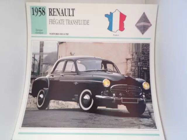 1958 France Renault Frigate Transfluid Car Card Card
