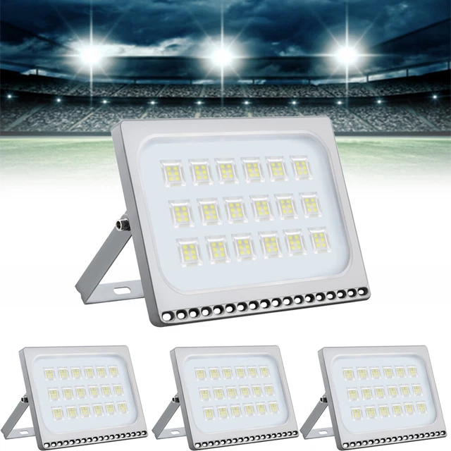 4X  100W LED Fluter Außen Strahler Ultraslim Scheinwerfer SMD Flutlicht Kaltweiβ