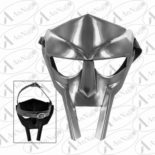 New Gladiator Face Mask Helm Hand Forged Sca Larp Helmet Roman Armor Mf Doom