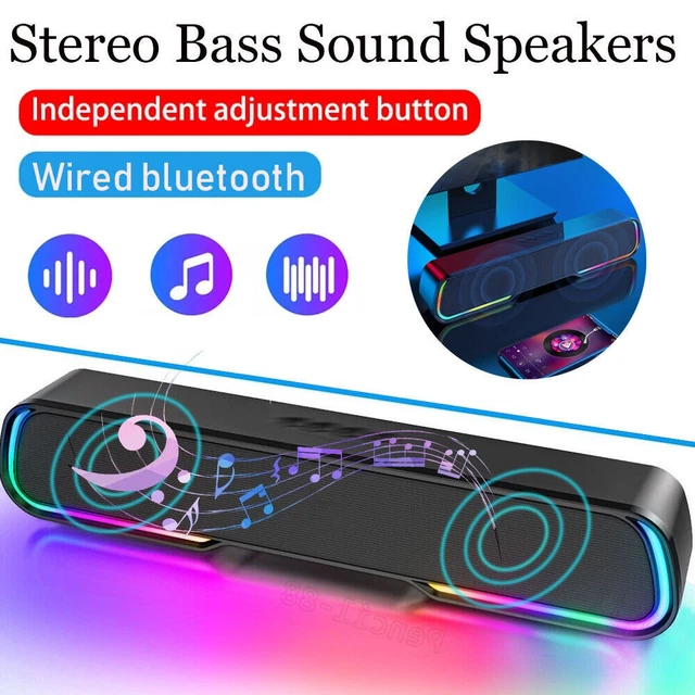 BLUETOOTH WIRELESS BT Sound Bar Speaker System Subwoofer TV Home Theate ...