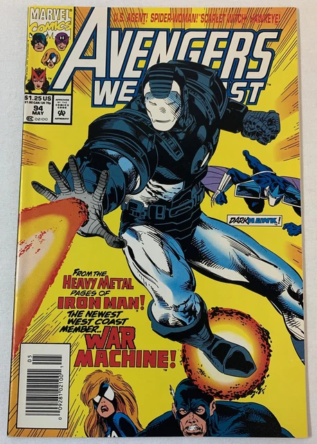 1993 Marvel AVENGERS WEST COAST #94 ~ weak bend down spine, still in nice shape