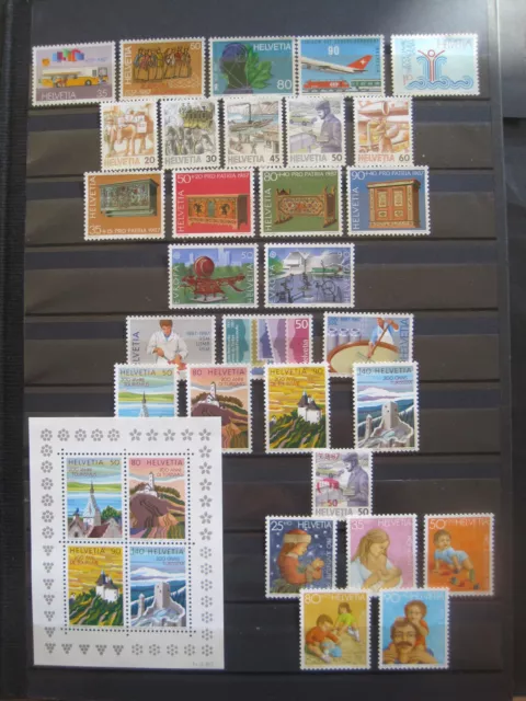 Schweiz Jahrgang 1987 MiNr. 1335-1363 Einzelmarken/Sätze postfrisch**zur Auswahl