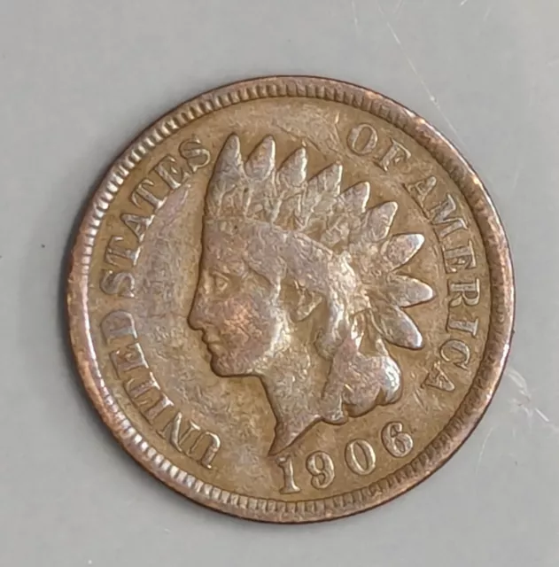 1906 United States USA INDIAN HEAD Cent One Penny coin (C2896)