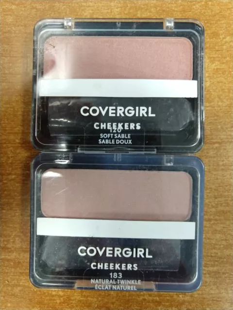 2 Pack: Covergirl Cheekers Blush #120 Soft Sable & #183 Natural Twinkle (AA273)