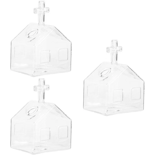 3x creativo  forma della casa decorazione vaso tavolo vaso fiore