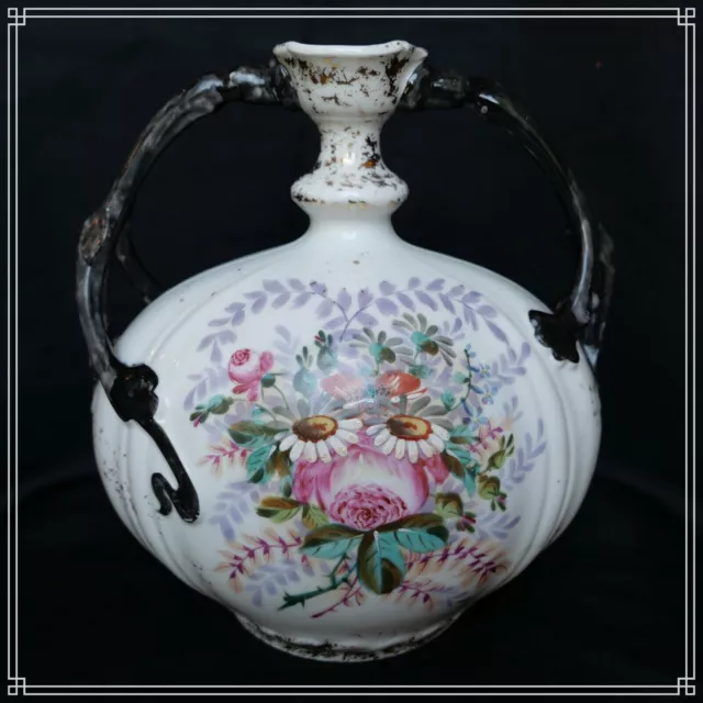 Elegant Vase Art Nouveau En Porcelaine De Limoges  Jean Pouyat B