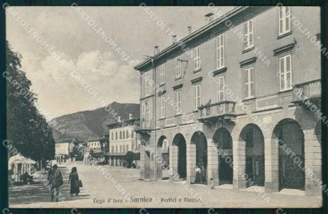 Bergamo Sarnico Portici Piazza Brunner 9672 SCOLLATA cartolina RT4156