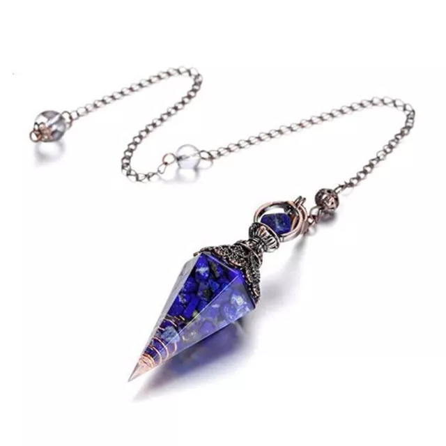 Natural Healing Chakra Crystal Quartz Reiki Orgonite Gems Stone Pendulum Pendant