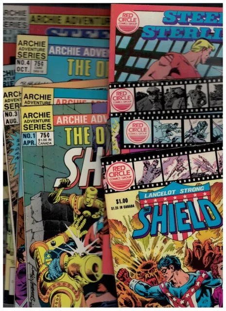 Lot: The Original Shield 1-4, Steel Sterling 4-7, Lancelot Strong 1, Shield 2-3