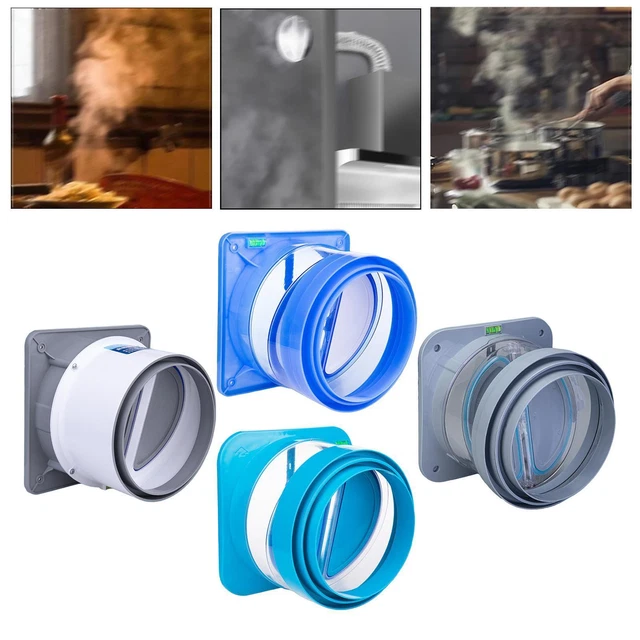 AIR DUCT CHECK Valve Backdraft Damper Duct Draft Blockers Kitchen £14. ...