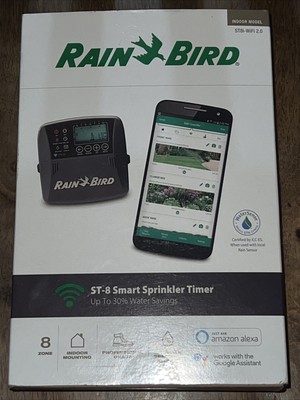 rain bird st8i 2.0 wifi smart irrigation 8 zone timer
