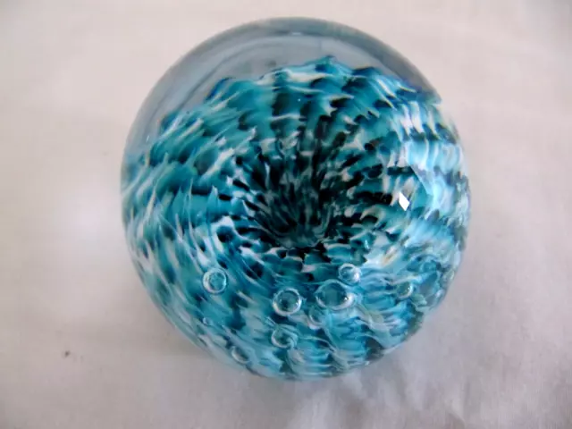 Small Glass Art Studio Style Glass Paperweight