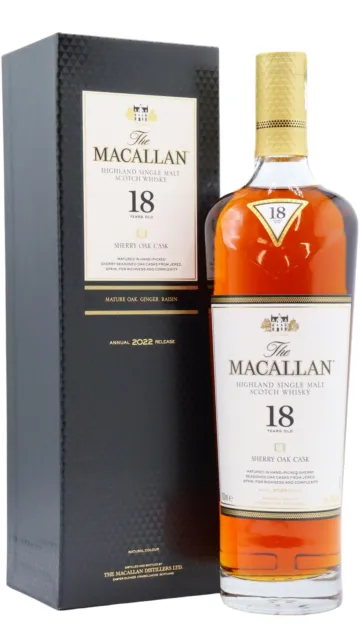 Macallan - Sherry Oak Highland Single Malt 2022 Edition 18 year old Whisky 70cl