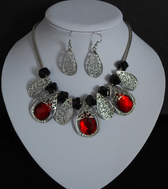 Collier Strass Doré Set Bijoux Perles Faruodis - Collier Ras-du-cou Et Boucles D'oreilles Cristal - Style Vintage Collier Ras-de-cou Mariage