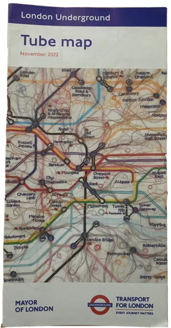 NEW LATEST  London Underground Tube Map - Current - Nov 2022 TFL